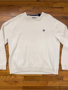 Men’s Chaps Embroidered Logo Pullover Crewneck Knitted Sweater Used